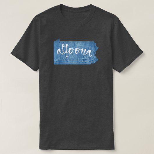 Altoona Pennsylvania Wood Grain Tシャツ (デザイン正面)