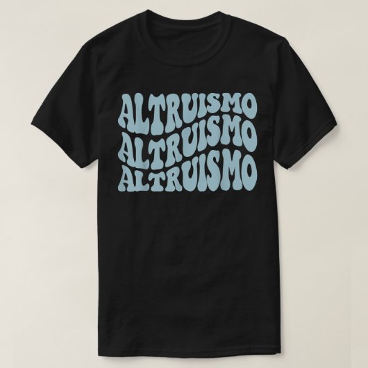 Altruismo – スクールスピリットGroovy波状スタイル Tシャツ (デザイン正面)