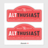 AltThusiast Rally 2019ラベル(1枚あたり2) シール (シート)
