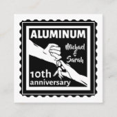 ALUMINIUM 伝統的 10th結婚アニバーサリーギフト エンクロージャーカード (正面)
