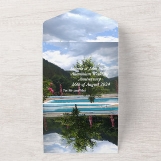 aluminium 10th wedding anniversary invitation   オールインワン招待状