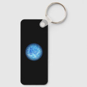 Aluminum Rectangle Calm Tide Fluid Art Keychain キーホルダー (裏面)