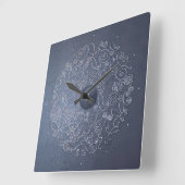 aluminum wire ornaments スクエア壁時計 (傾斜)
