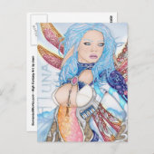 A'Lunaの"妖精の娘"の郵便はがき ポストカード (正面/裏面)