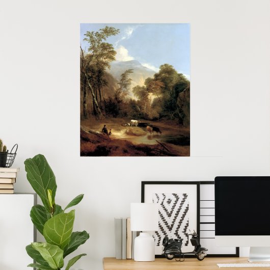 Alvan Fisher Pastoral Landscape ポスター (ホームオフィス)