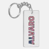 Alvaro Name Vorname USA Flagge Anhänger Schlüssel キーホルダー (正面左)