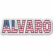 Alvaro Name Vorname USA Sticker Stickerset シール (正面)