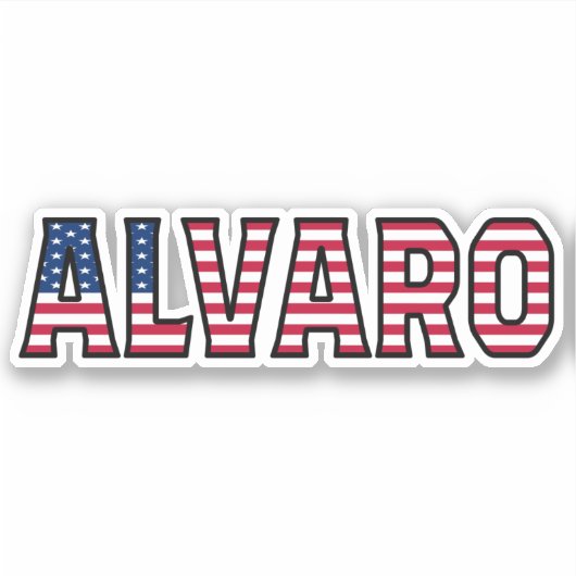 Alvaro Name Vorname USA Sticker Stickerset シール (正面)