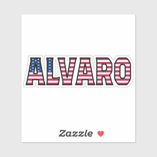 Alvaro Name Vorname USA Sticker Stickerset シール (シート)
