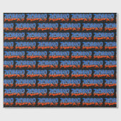 Alvaro Vorname Name Graffiti blue orange ラッピングペーパー (フラット)