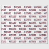 Alvaro Vorname Name USA US Geschenkpapier Papier ラッピングペーパー (フラット)