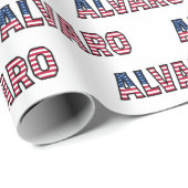 Alvaro Vorname Name USA US Geschenkpapier Papier ラッピングペーパー (ロールコーナー)