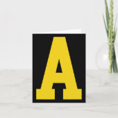 Alvinの衣装ハロウィーンとFのための赤の黄色のA' カード (正面)