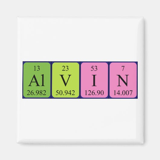 Alvin周期表名磁石 マグネット (正面)