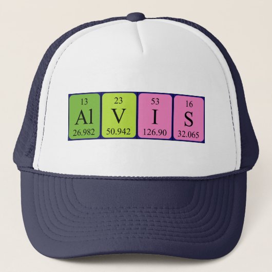 Alvis定期テーブル名hat キャップ (正面)