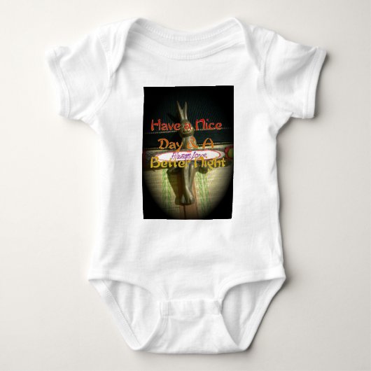 Alwaus Love Hakuna Matata素敵な一日とビー ベビーボディスーツ (正面)