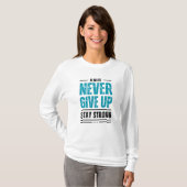 Alway Never Give Up – Motivational Tri-blend shirt Tシャツ (正面フル)