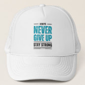 Alway Never Give Up – Motivational trunker hat キャップ (正面)