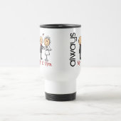 Always棒の姿の結婚式のカップルの氏及び夫人 トラベルマグ (中央)