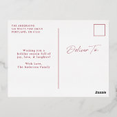 Always メリー Cranberry Minimalist写真 箔シーズンポストカード (裏面)