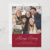 Always メリー Cranberry Minimalist 2写真 シーズンカード (正面)