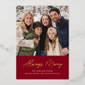 Always メリー Cranberry Minimalist 2写真 箔シーズンカード (正面)