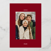 Always メリー Cranberry Minimalist 2写真 箔シーズンカード (裏面)