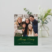 Always メリー Green Minimalist写真 箔シーズンポストカード (立ち正面)