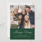 Always メリー Green Minimalist 2写真 シーズンカード (正面)