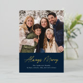 Always メリー Navy Minimalist 2写真 箔シーズンカード (立ち正面)