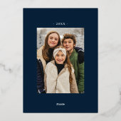 Always メリー Navy Minimalist 2写真 箔シーズンカード (裏面)