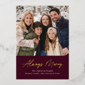 Always メリー Wine Minimalist 2写真 箔シーズンカード (正面)