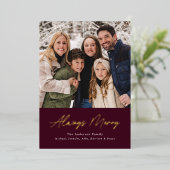 Always メリー Wine Minimalist 2写真 箔シーズンカード (立ち正面)