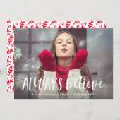 Always 信じ Holiday Photo Card シーズンカード (正面/裏面)