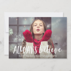 Always 信じ Holiday Photo Card シーズンカード