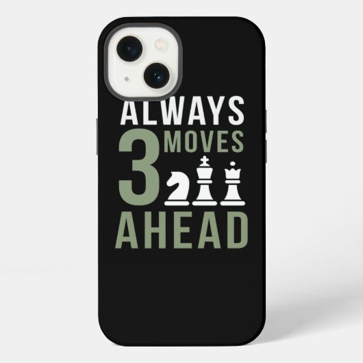 Always 3 Moves Ahead Chess iPhoneケース (裏面)