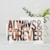 Always and Forever カスタム Photo Frame 結婚's 招待状 (スタンド正面)