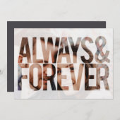 Always and Forever カスタム Photo Frame 結婚's 招待状 (正面/裏面)