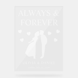 Always and Forever Custom Wedding アクリルサイン