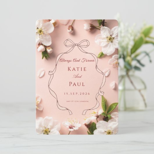 Always and Forever – Elegant Customizable  招待状 (スタンド正面)
