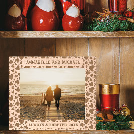 Always And Forever Loveハートカップル写真10x8 レーザー彫刻フレーム