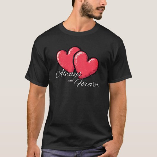 Always and Forever Shirt - Red Heart Graphic Tee Tシャツ (正面)