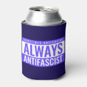 Always Antifascistクーラーボックス – 青はっきりしたデザイン 缶クーラー (缶正面)