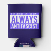 Always Antifascistクーラーボックス – 青はっきりしたデザイン 缶クーラー (正面)