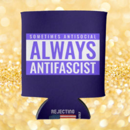 Always Antifascistクーラーボックス – 青はっきりしたデザイン 缶クーラー