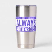 Always Antifascist熱タンブラー – ミニマリスト 保温保冷タンブラー (正面)