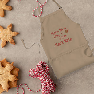 Always Bakes With Love Personalized Grandma スタンダードエプロン