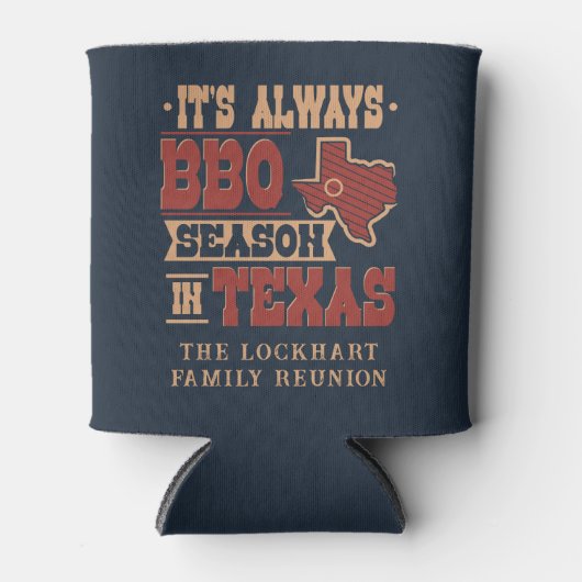 Always BBQシーズンinテキサス州ファミリー懇親会カスタム 缶クーラー (正面)