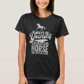 Always Be A Horse   Horse Quote Retro Tシャツ (正面)