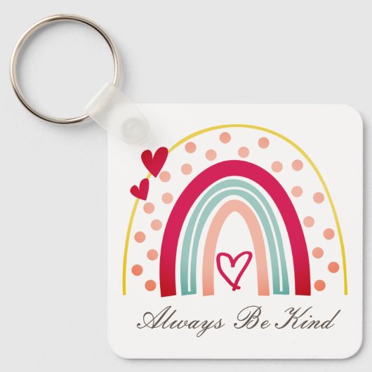 Always Be Kind -やる気を起こさせる引用文 キーホルダー (正面)